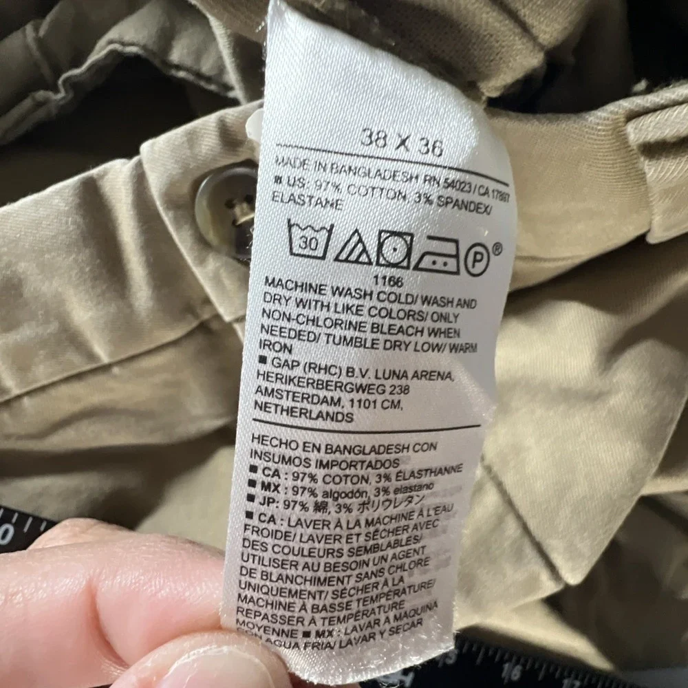 Banana Republic Slim Lived-In Chino Pant Acorn Brown Tan 38 X 36